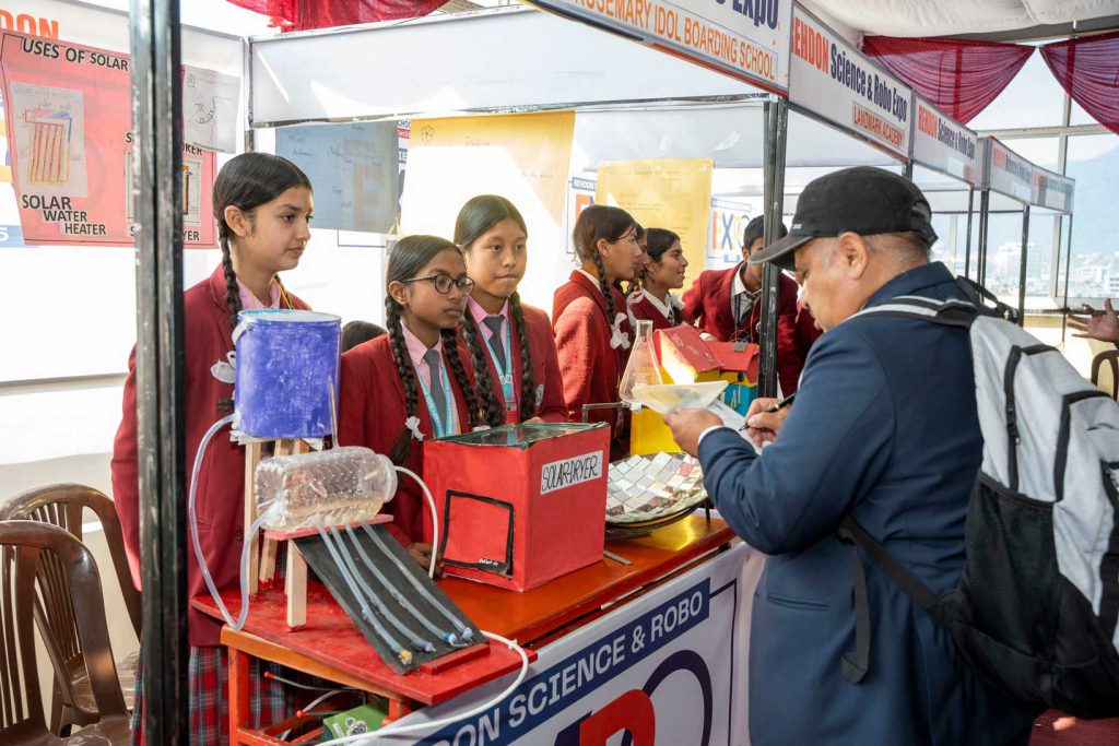 REHDON College and School Students during Science and Robo Expo