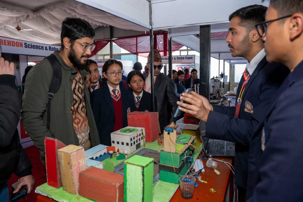 REHDON College and School Students during Science and Robo Expo