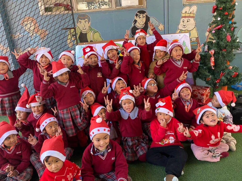 REHDON Montessori Kids Celebrating Christmas